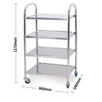 4 Tier Stainless Steel Utility Cart  860x540x1170