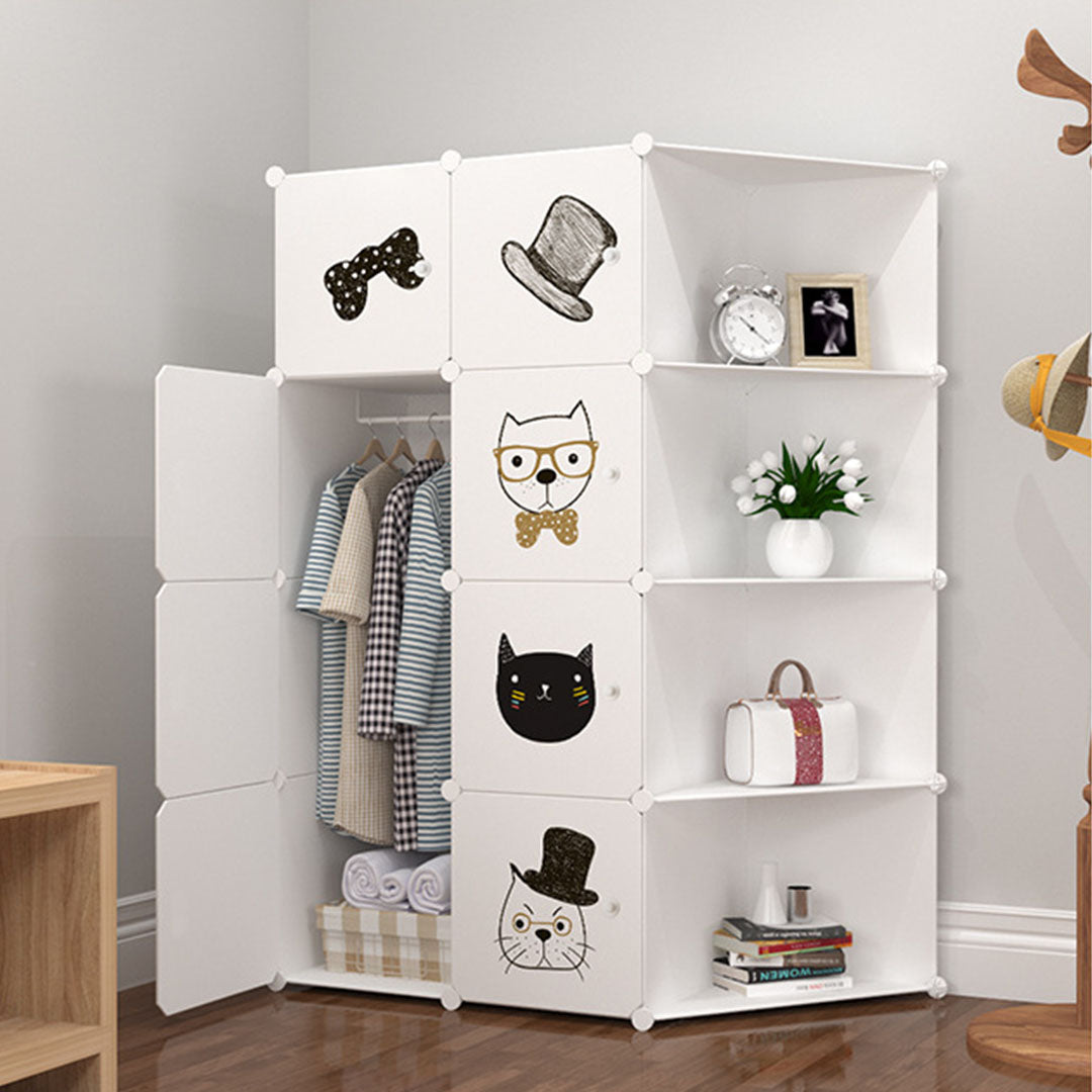 10 Cubes White Portable Wardrobe