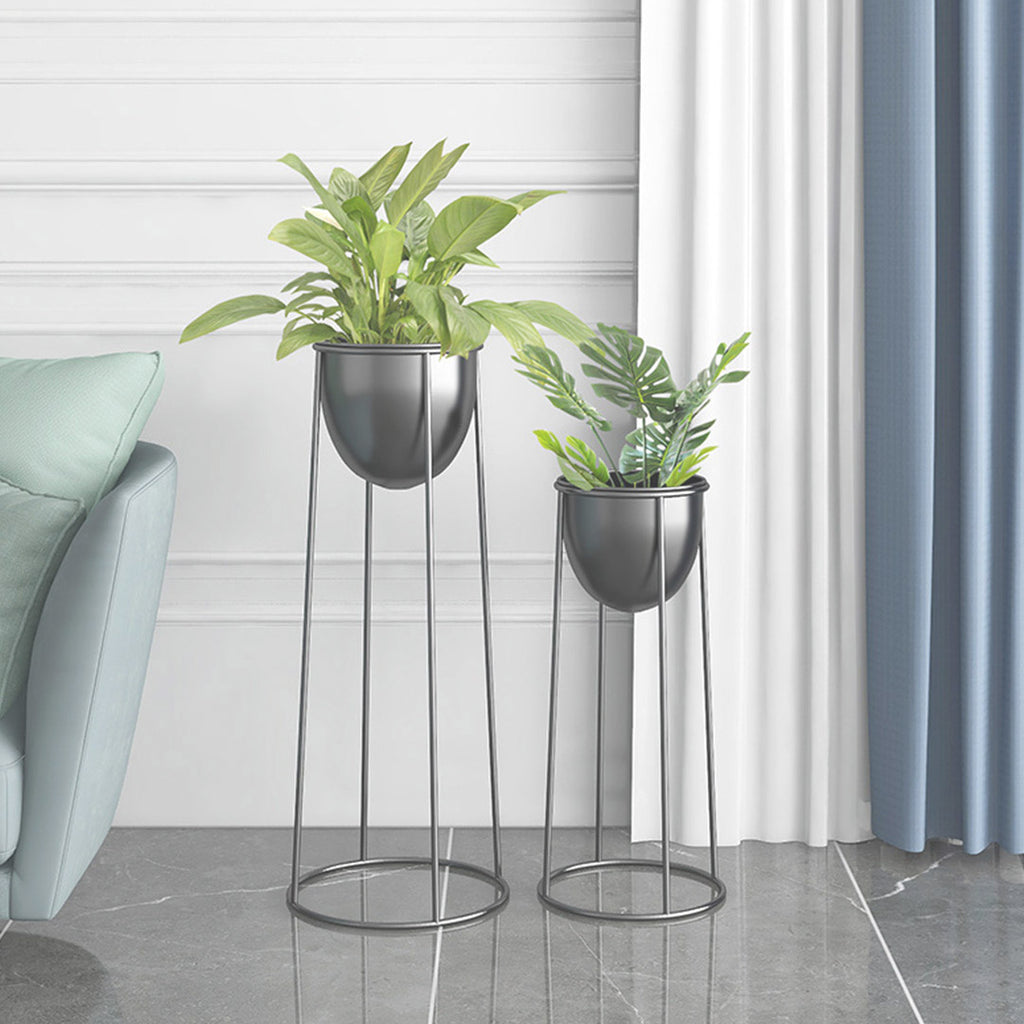 50CM Round Wire Metal Black Pot Holder Rack