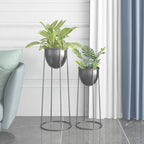 50CM Round Wire Metal Black Pot Holder Rack