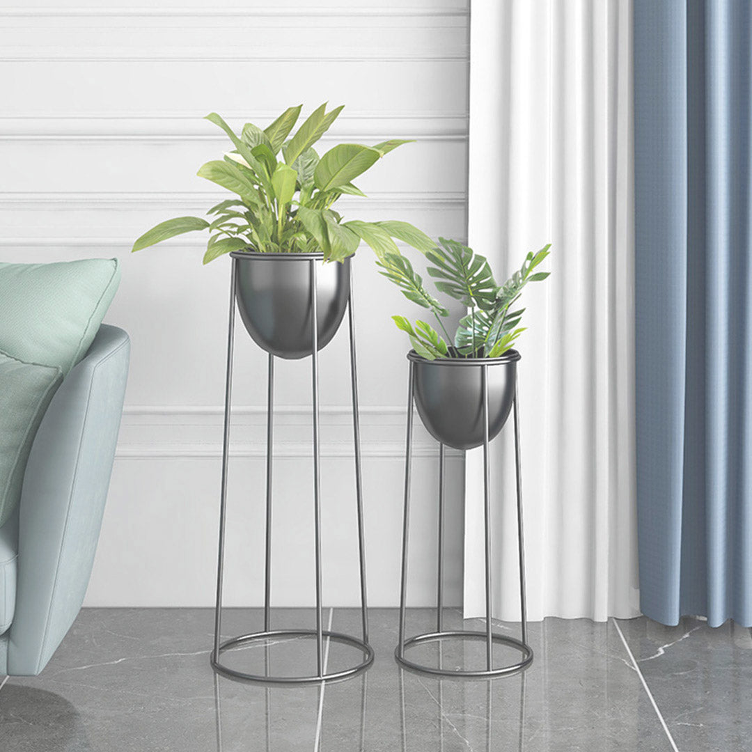 50CM Round Wire Metal Black Pot Holder Rack