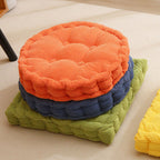 Orange Plush Round Cushion