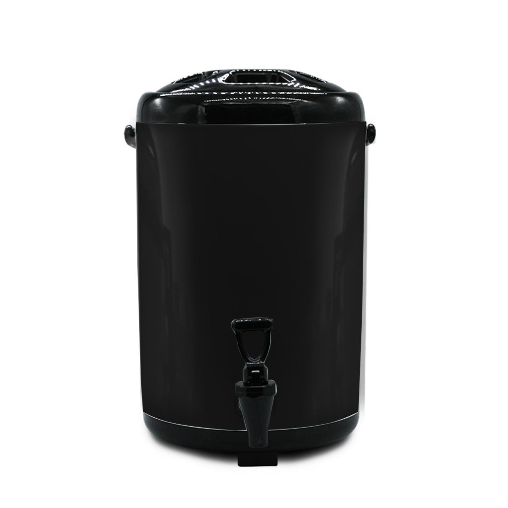 14L Stainless Steel Milk Tea Barrel with Faucet Black