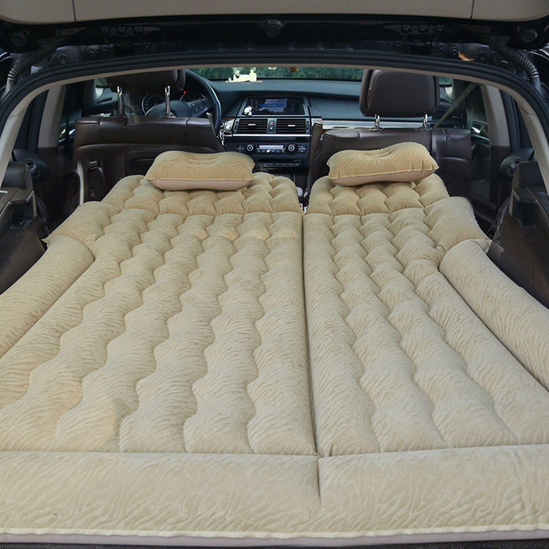 Beige Inflatable Car Boot Mattress