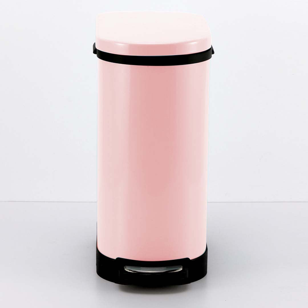 Foot Pedal Stainless Steel Trash Bin 10L Pink