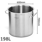 198L Top Grade 18/10 Stainless Steel Stockpot No Lid