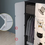 8 Cubes Black Portable Wardrobe