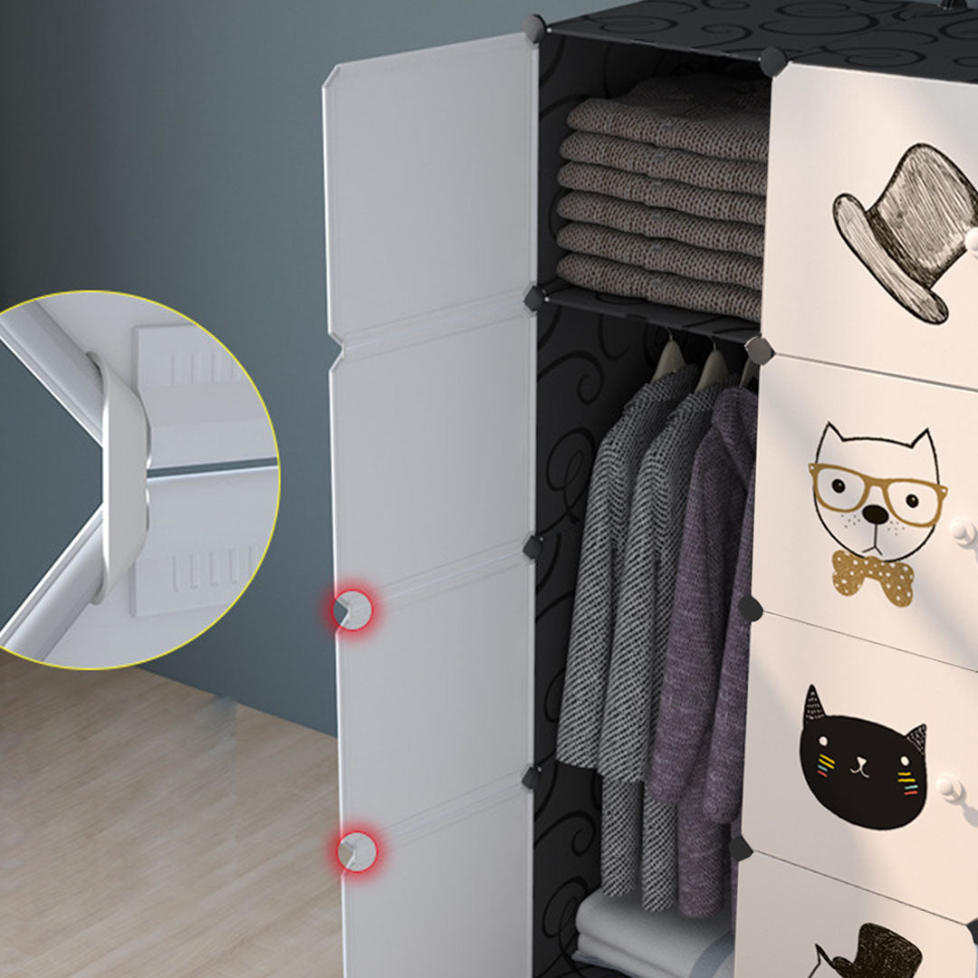 8 Cubes Black Portable Wardrobe