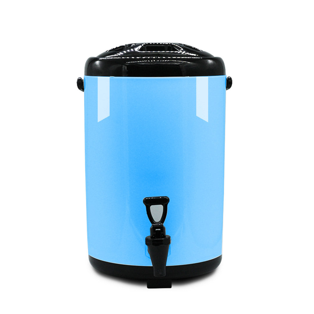 14L Stainless Steel Milk Tea Barrel with Faucet Blue