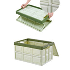 30L Collapsible Car Trunk Storage Box Green