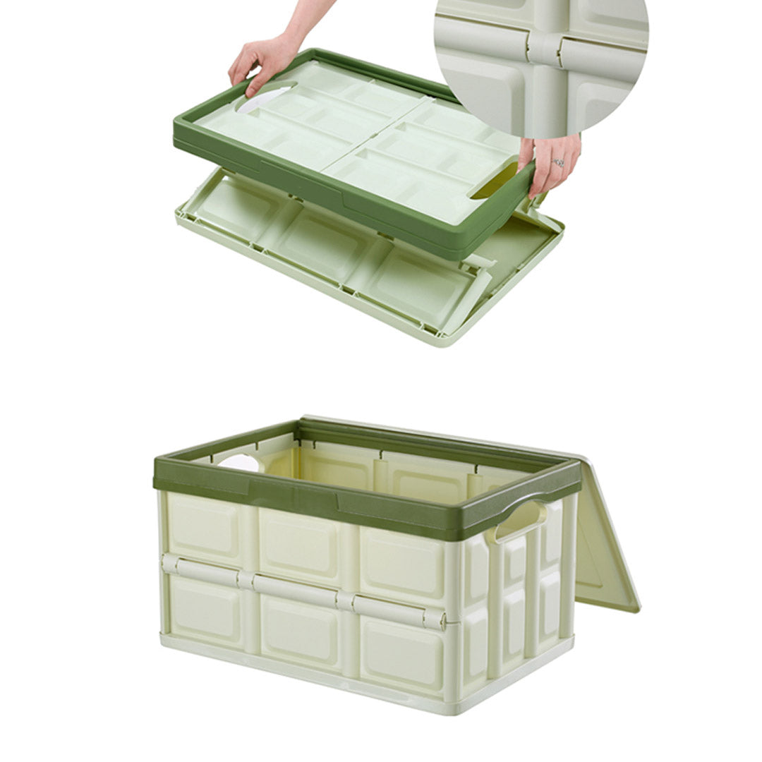 30L Collapsible Car Trunk Storage Box Green