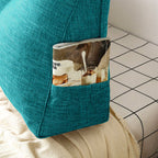 SOGA 100cm Blue Green Wedge Bed Cushion