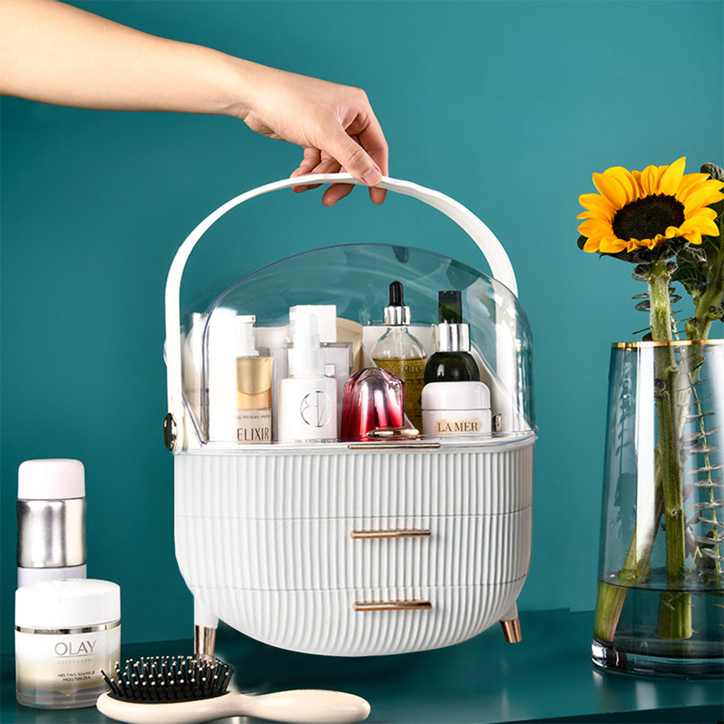 White Cosmetic Jewelry Storage Organiser Set