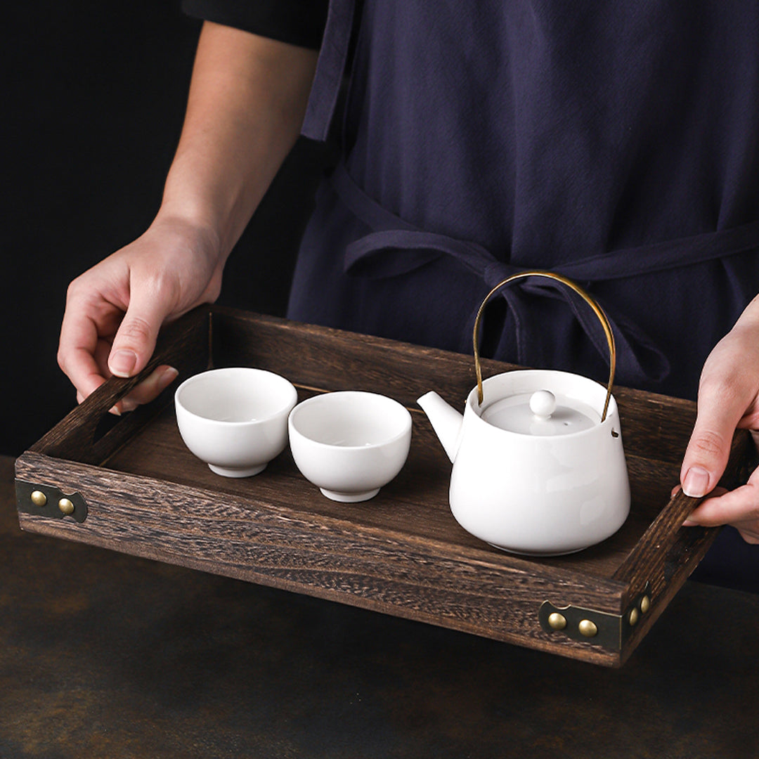 Medium Walnut Rectangle Wooden Tray