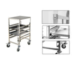 Gastronorm 7 Tier Stainless Steel Trolley Suits 60*40cm Tray with Working Surface