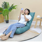 Air Leather Floor Recliner Lazy Chair Green