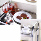 2 Tier Stainless Steel Utility Cart Round 85x45x90cm Medium
