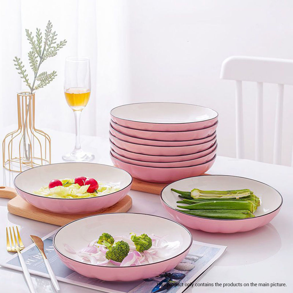 Pink Ceramic Dinnerware Set of 5