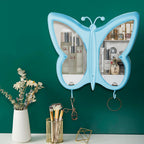 Blue Butterfly Shape Wall-Mounted Makeup Organiser