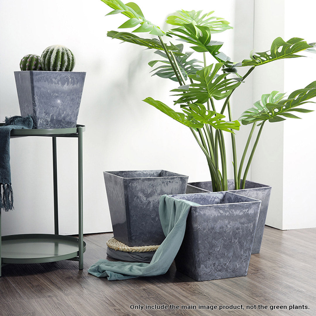 27cm Weathered Grey Square Planter