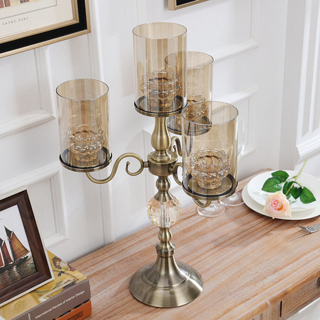 58cm 4-Slots Glass Candle Holder