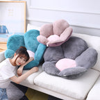 Dark Gray Whimsical Flower Cushion