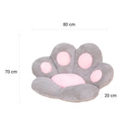 80cm Grey Paw Shape Cushion