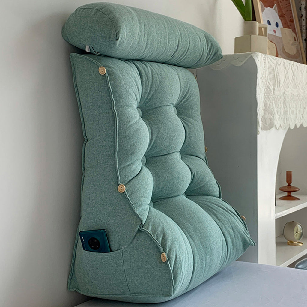 60cm Green Wedge Lumbar Pillow