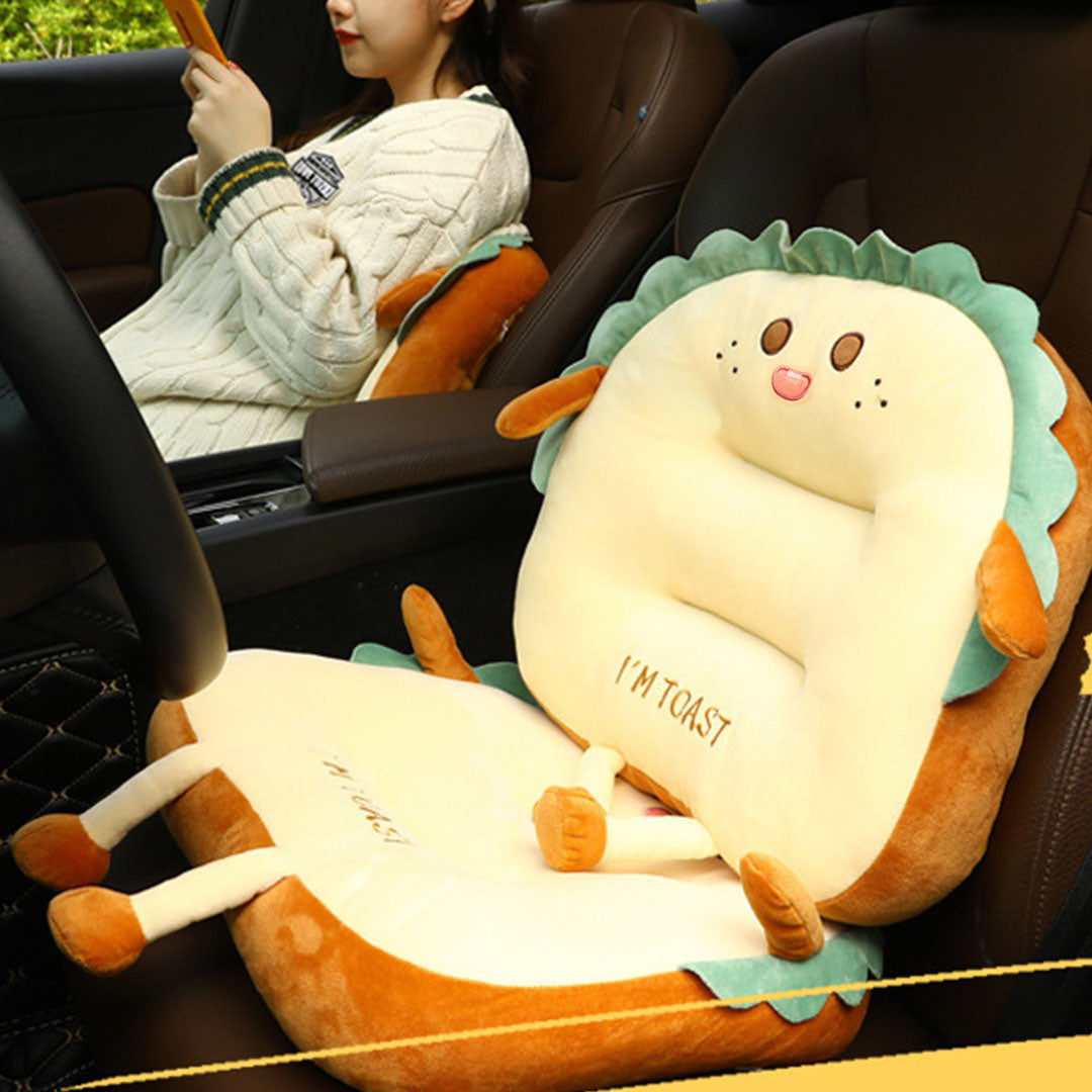 Cute Face Toast Bread Cushion