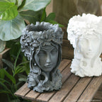 Resin Flower Pot Decor Black