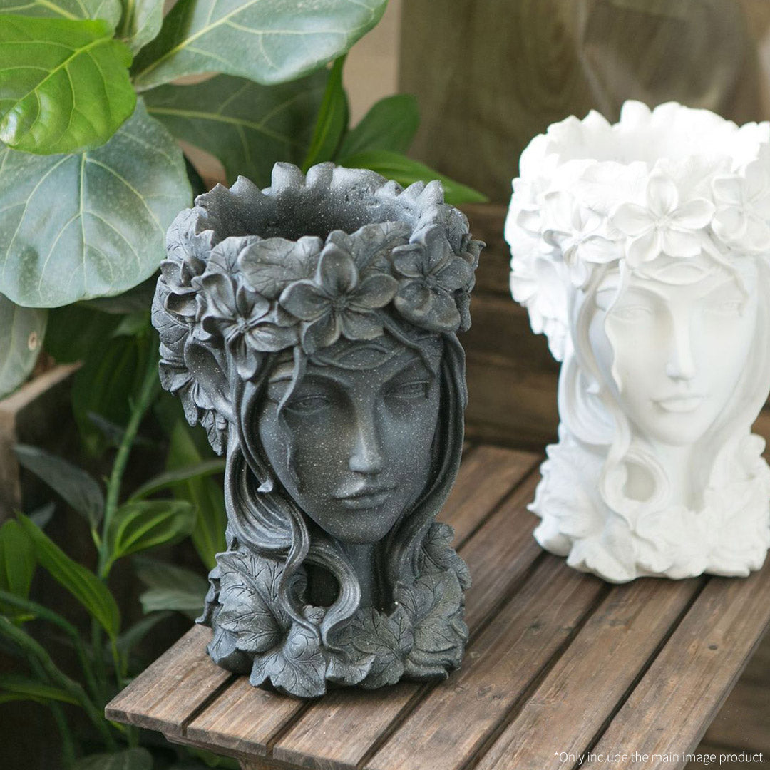Resin Flower Pot Decor Black