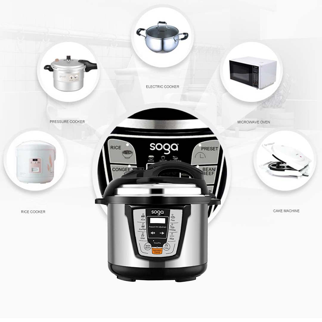 Electric Stainless Steel Pressure Cooker 10L Multicooker 16