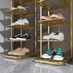 6 Tier Gold Plated Metal Shoe Rack Organiser