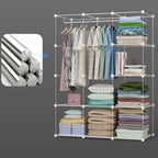 10 Cubes White Portable Wardrobe