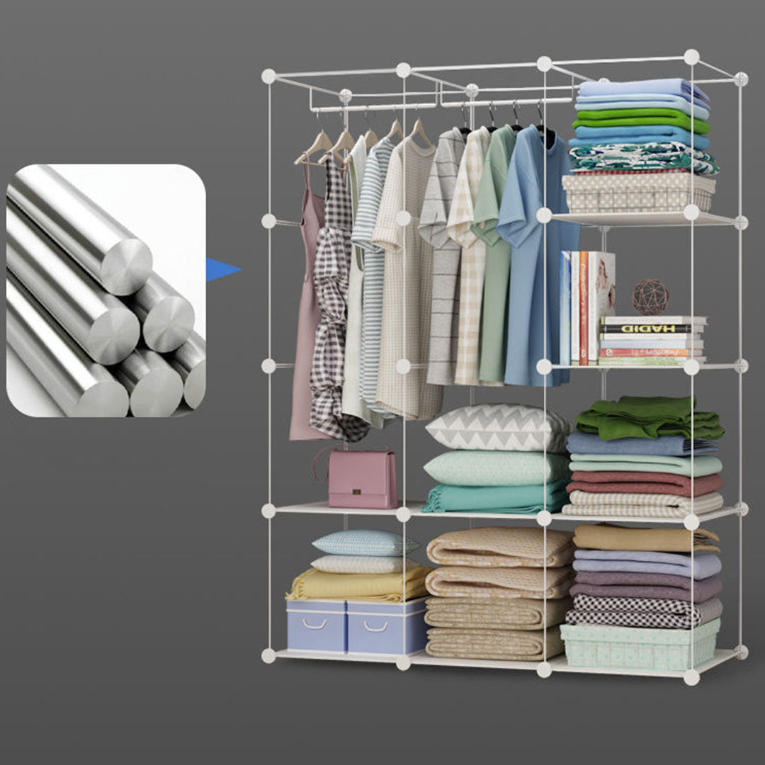 10 Cubes White Portable Wardrobe