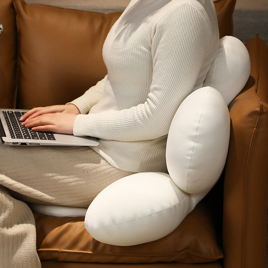 White Daisy Flower Shape Cushion