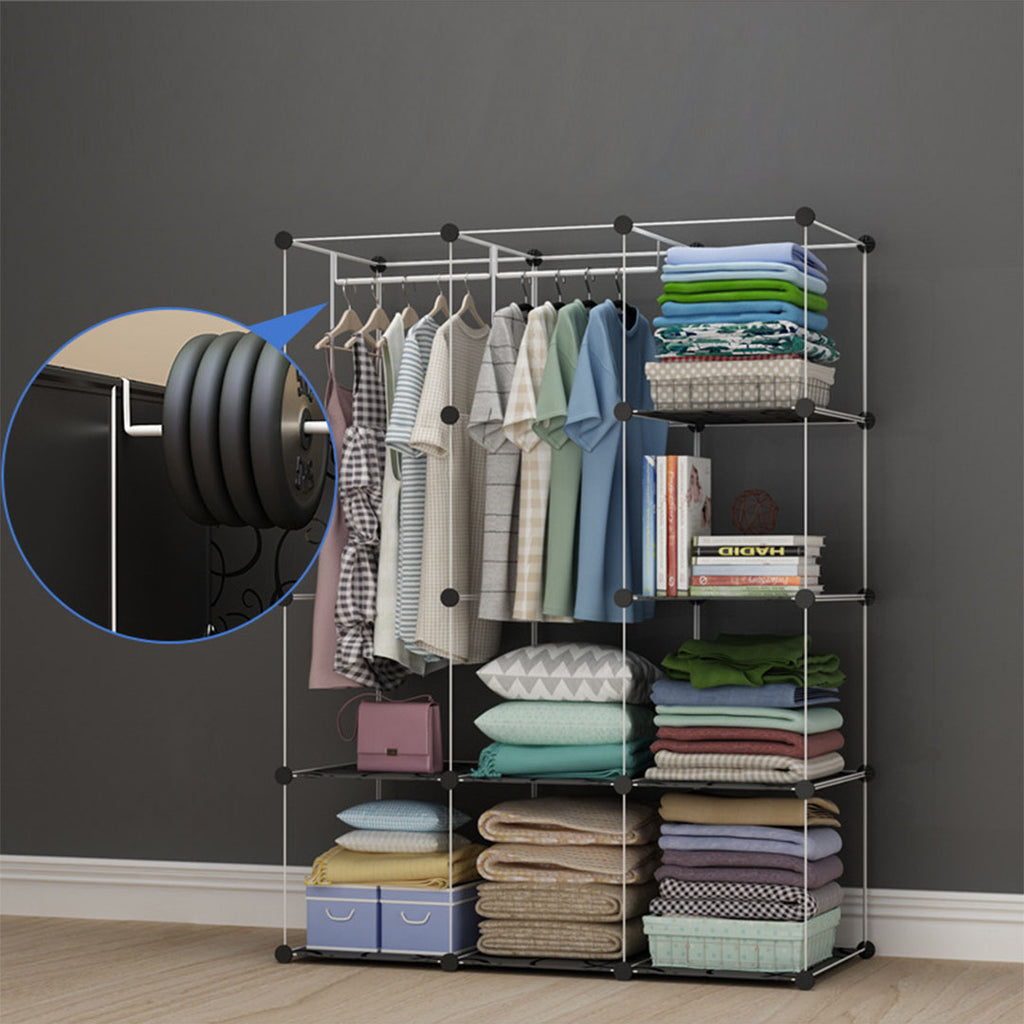 10 Cubes Black Portable Wardrobe