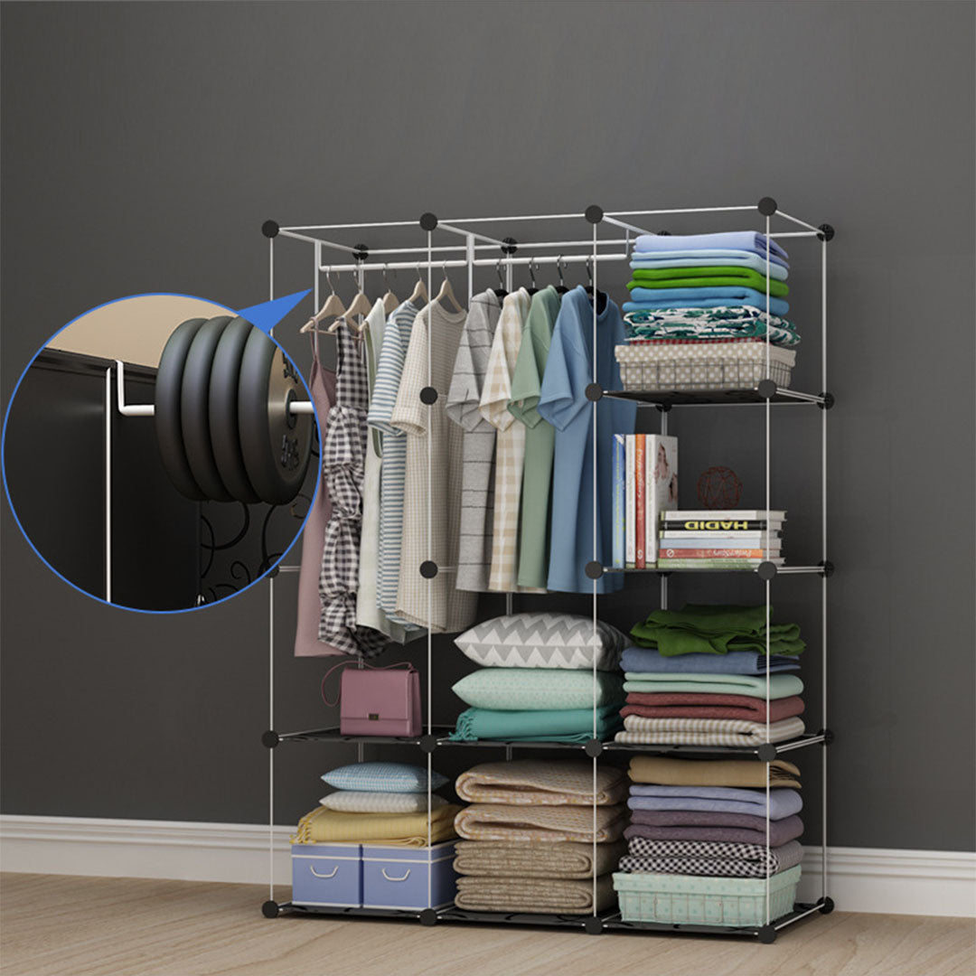 10 Cubes Black Portable Wardrobe