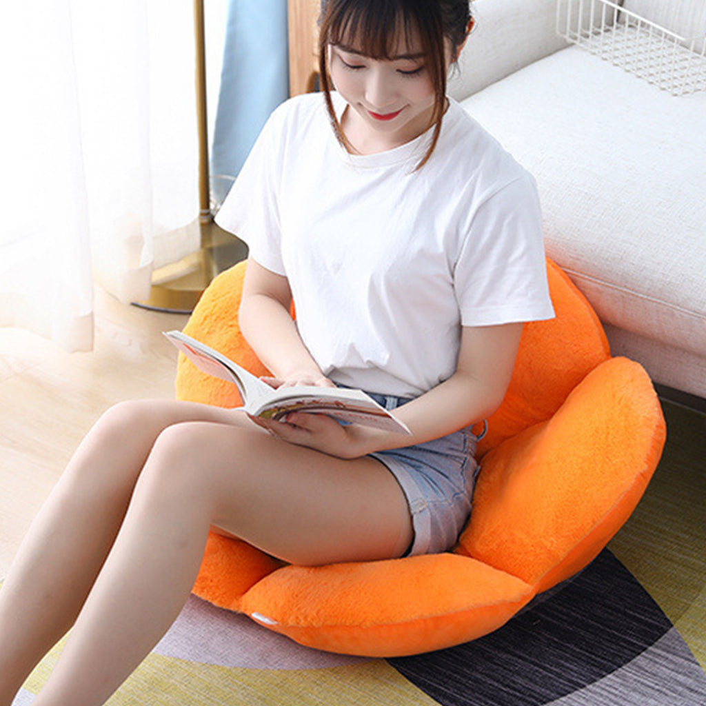 Orange Whimsical Flower Cushion