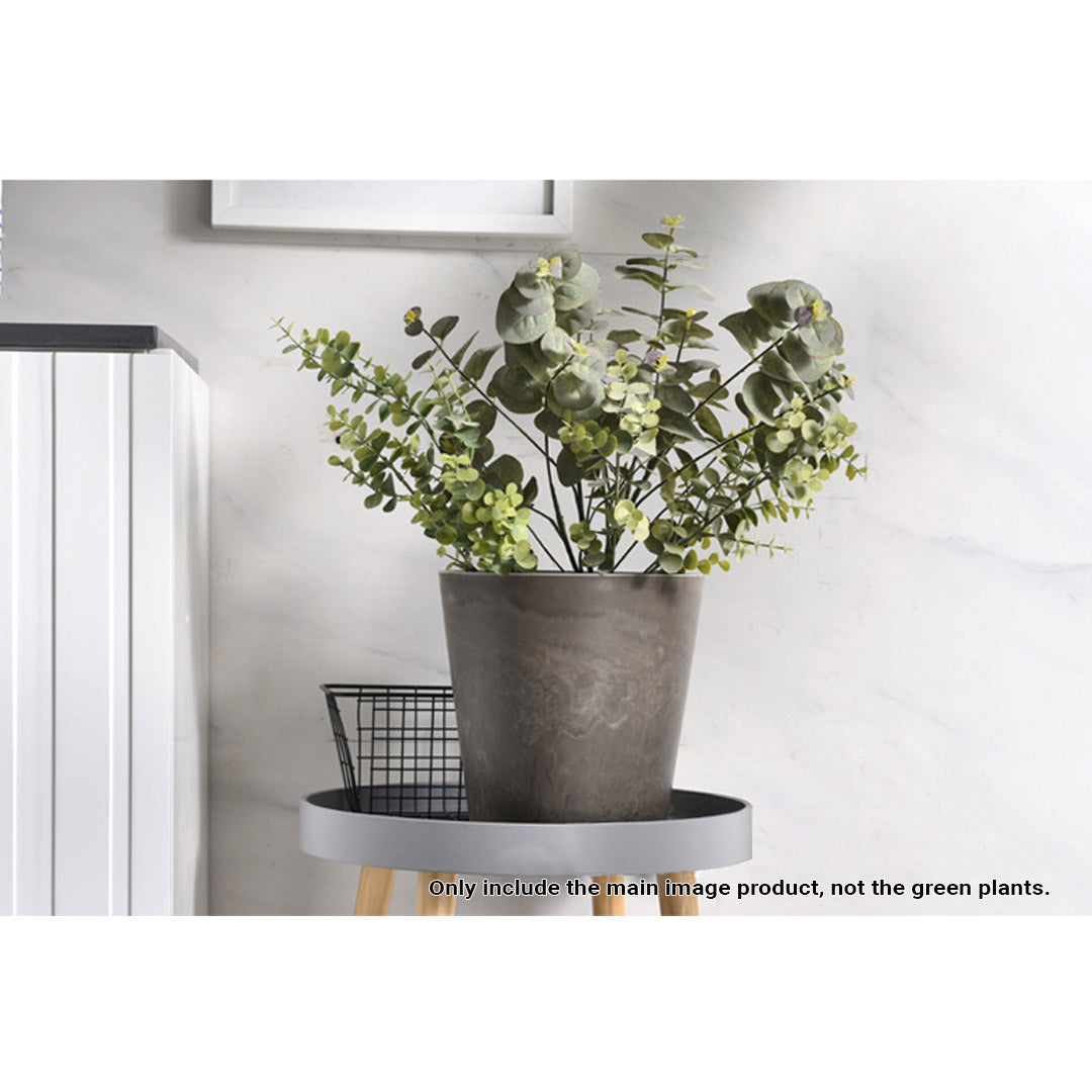 27cm Rock Grey Round Resin Planter
