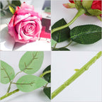 20pcs Artificial Silk Rose Bouquet Pink