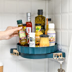 Green 360 Degree Wall-Mounted Rotating Bathroom Organiser
