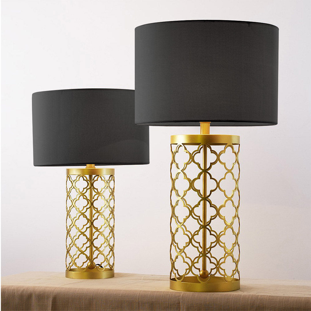 Hollowed Table Lamp with Dark Shade