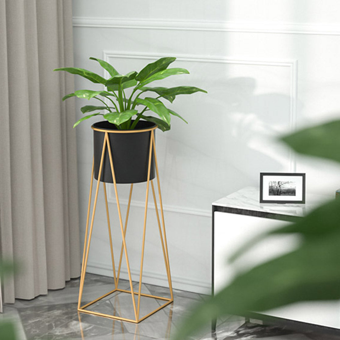50CM Gold Wire Metal Black Pot Holder Rack