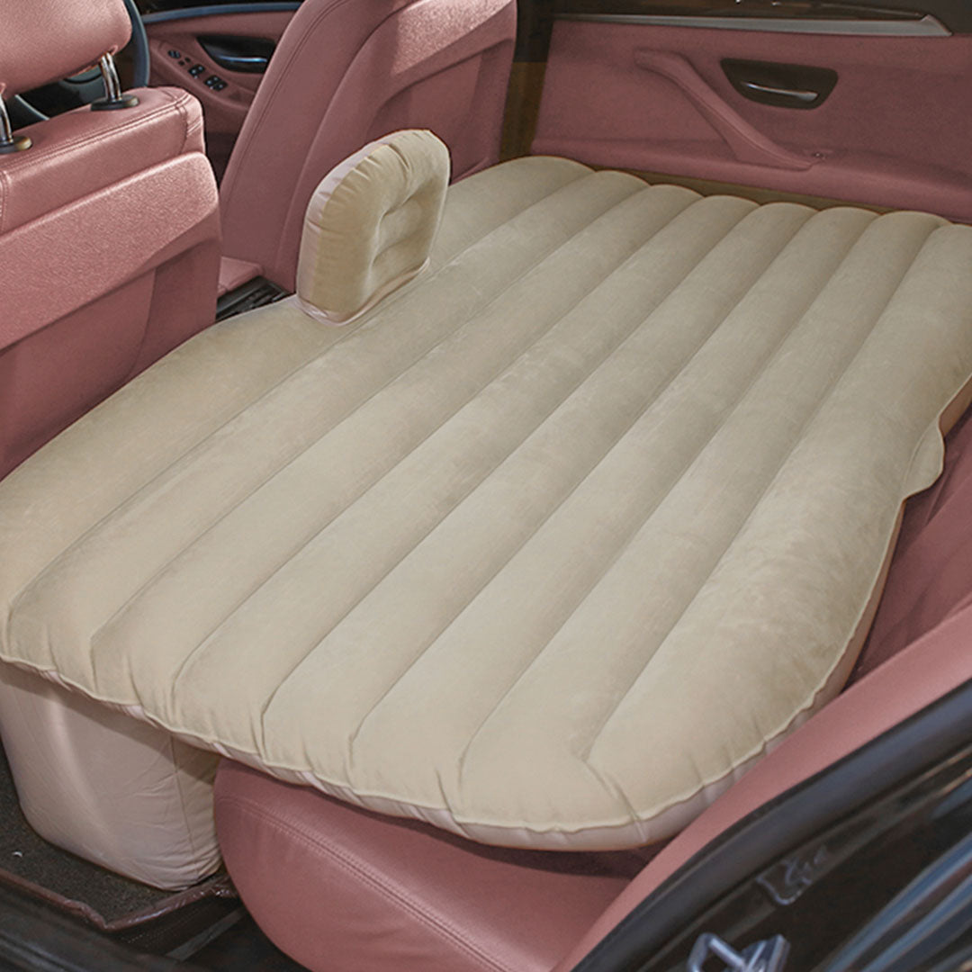Beige Stripe Inflatable Car Mattress