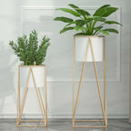 50CM Gold Wire Metal White Pot Holder Rack