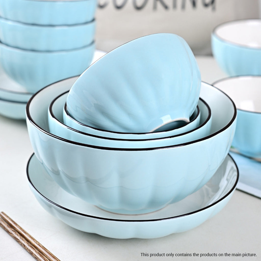 Blueware Ceramic Blue Ceramic Dinnerware Set of 10 – Soga International