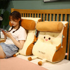 Cute Face Toast Bread Wedge Cushion Small