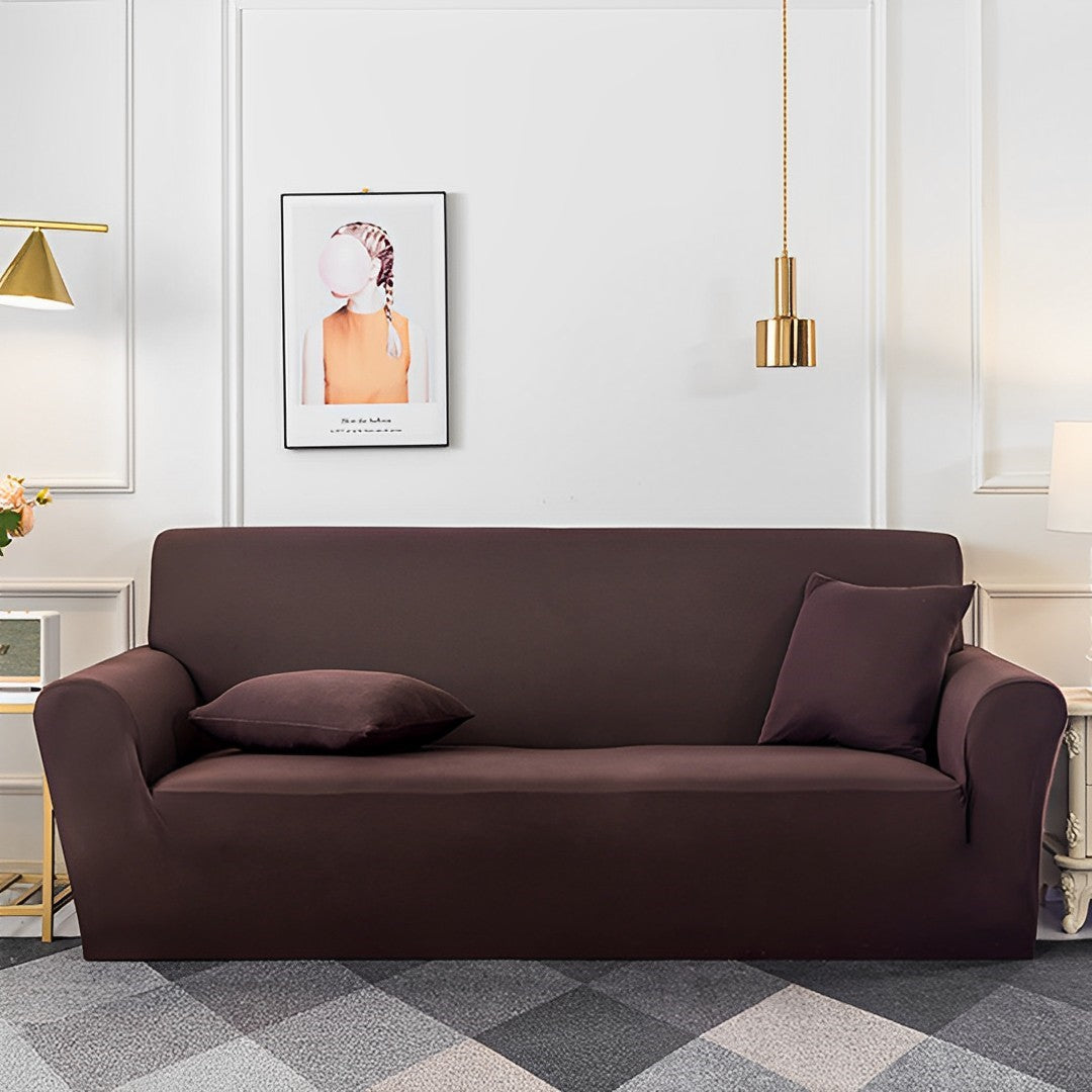 High Stretch 2-Seater Coffee Sofa Slipcover