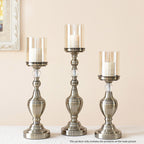 49.5cm Glass Candle Holder Iron Metal